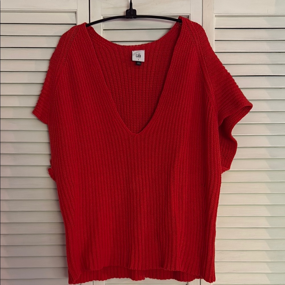 CAbi Red V-Neck Sweater